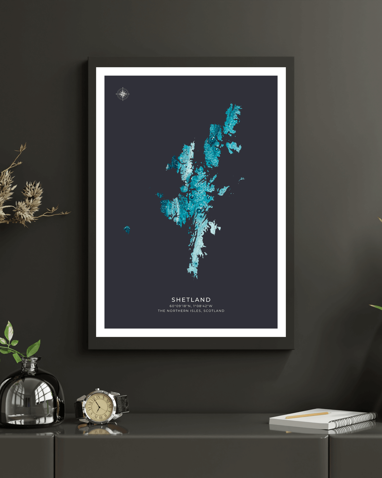 The Shetland Islands Poster - Fine Art Map