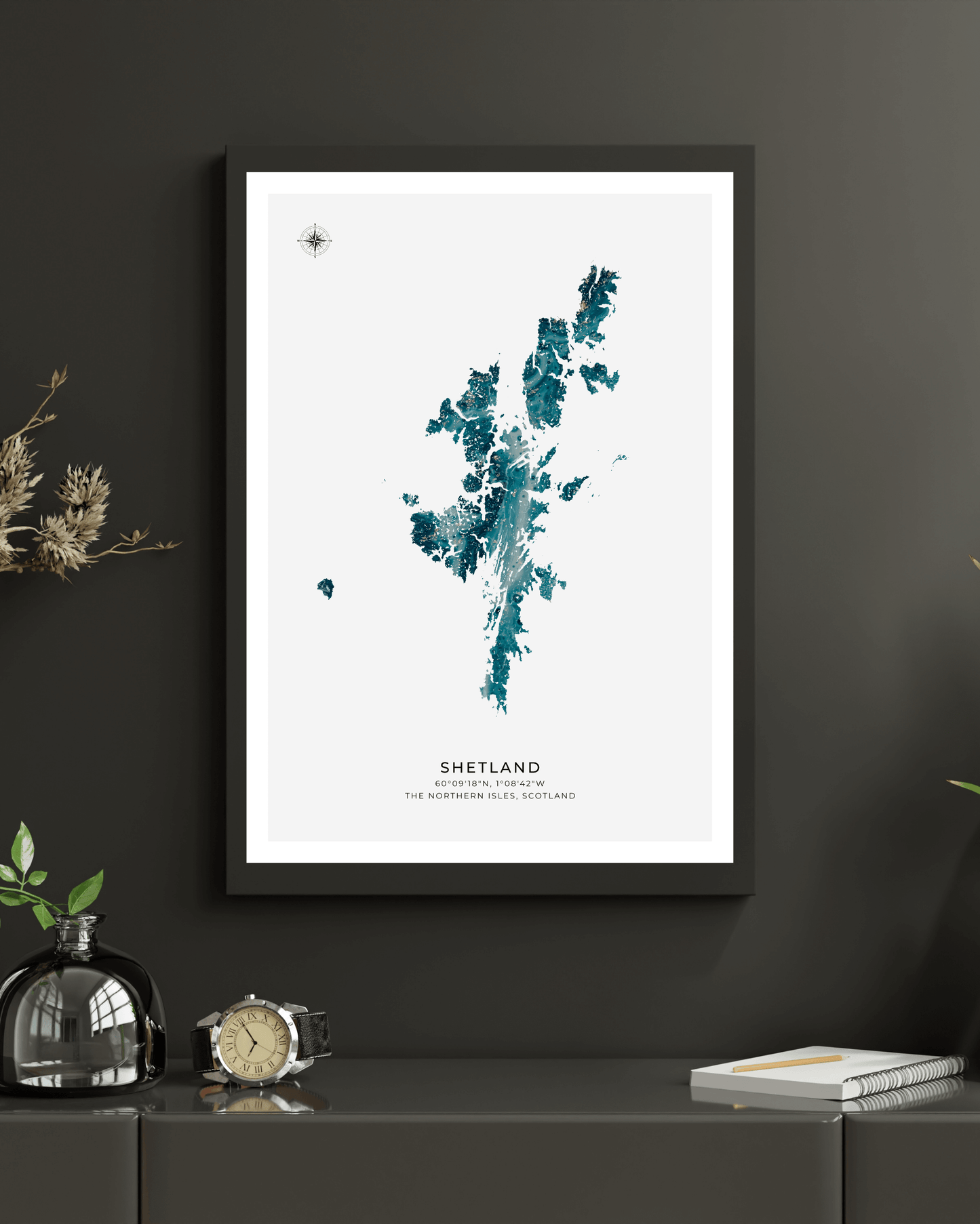 The Shetland Islands Poster - Fine Art Map