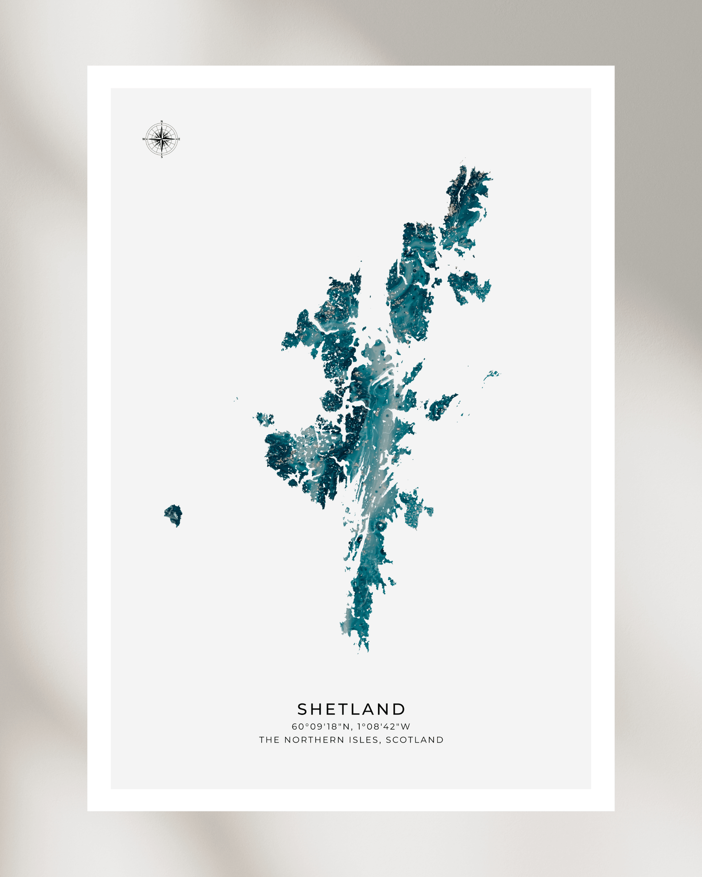 The Shetland Islands Poster - Fine Art Map