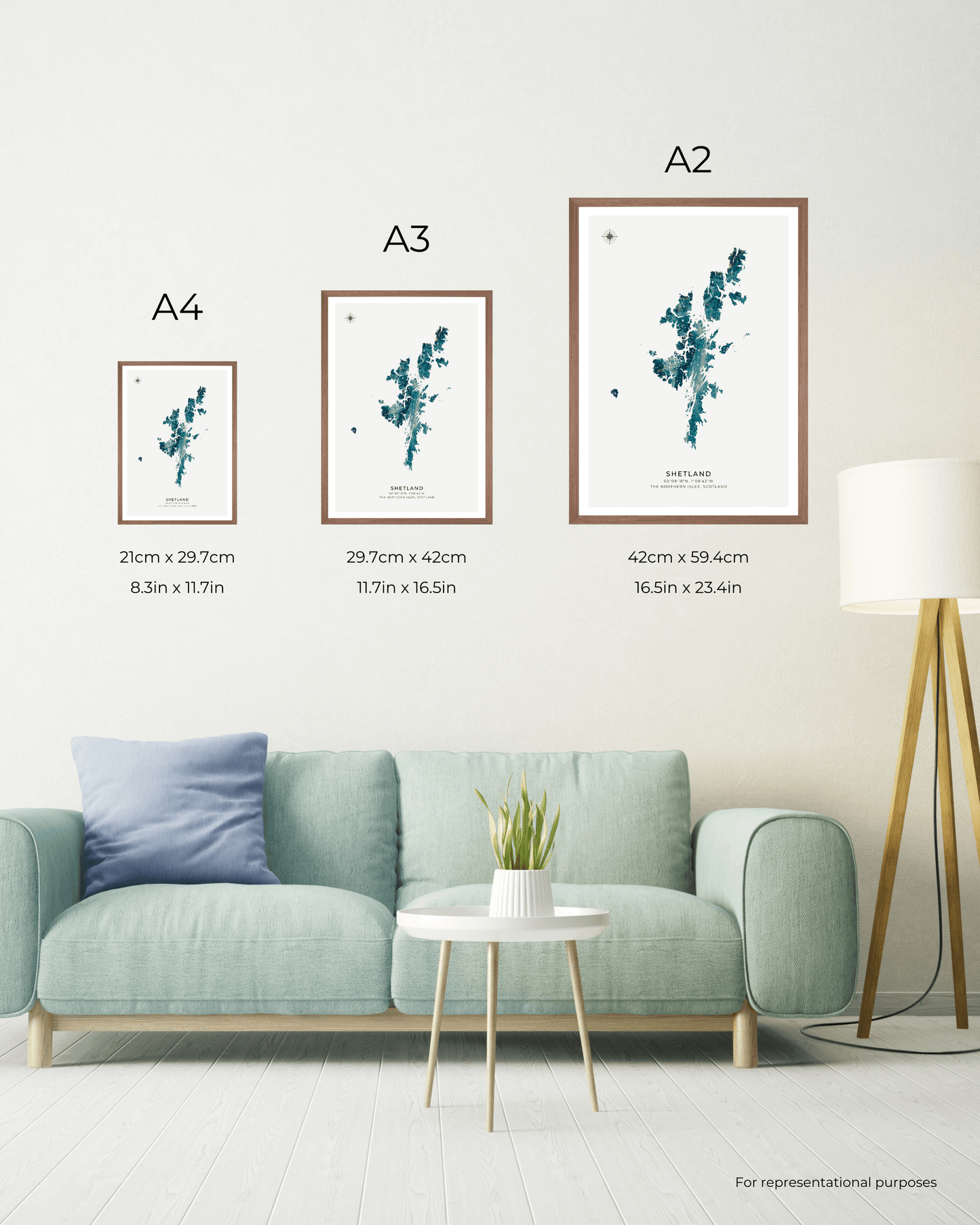 The Shetland Islands Poster - Fine Art Map
