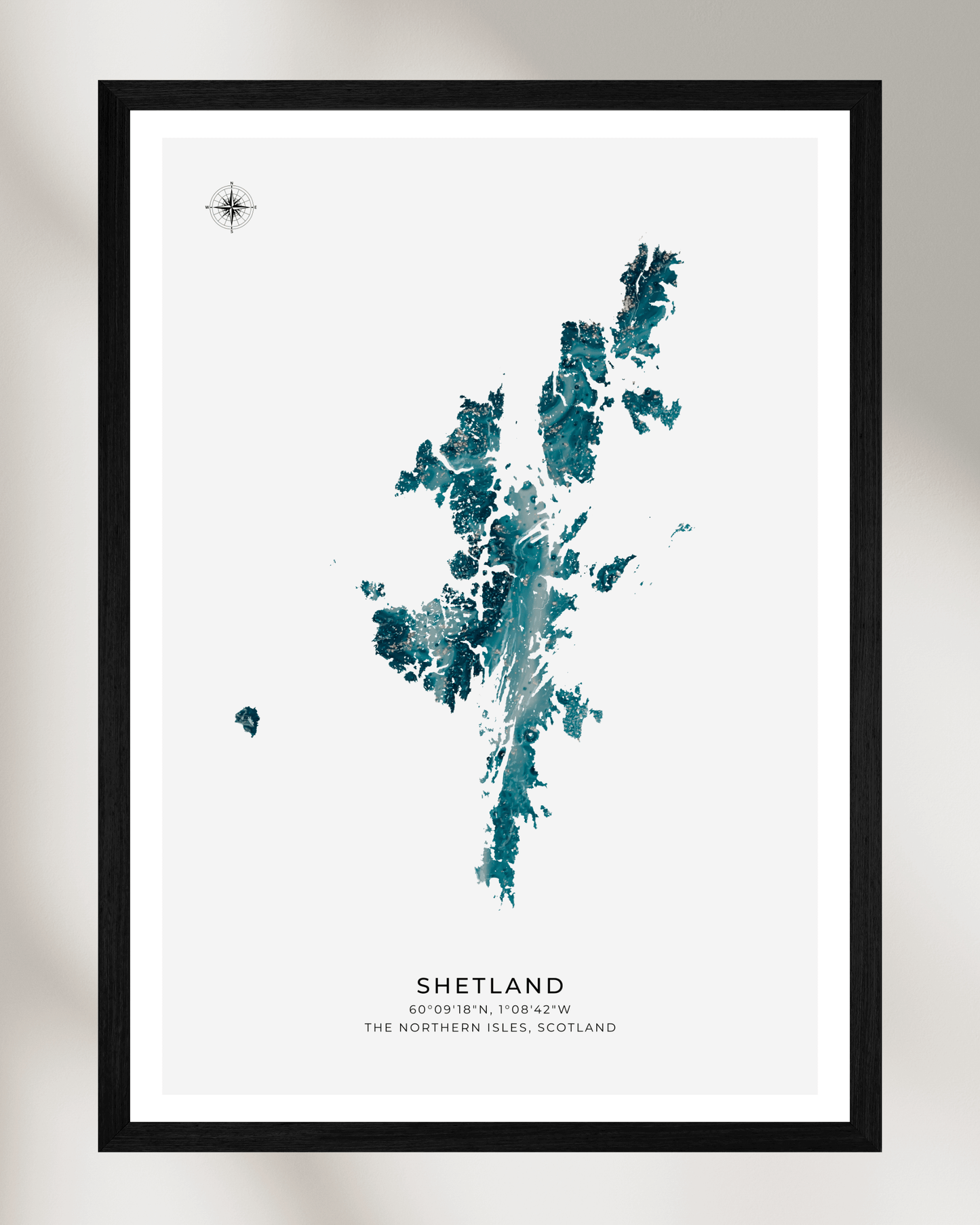 The Shetland Islands Poster - Fine Art Map