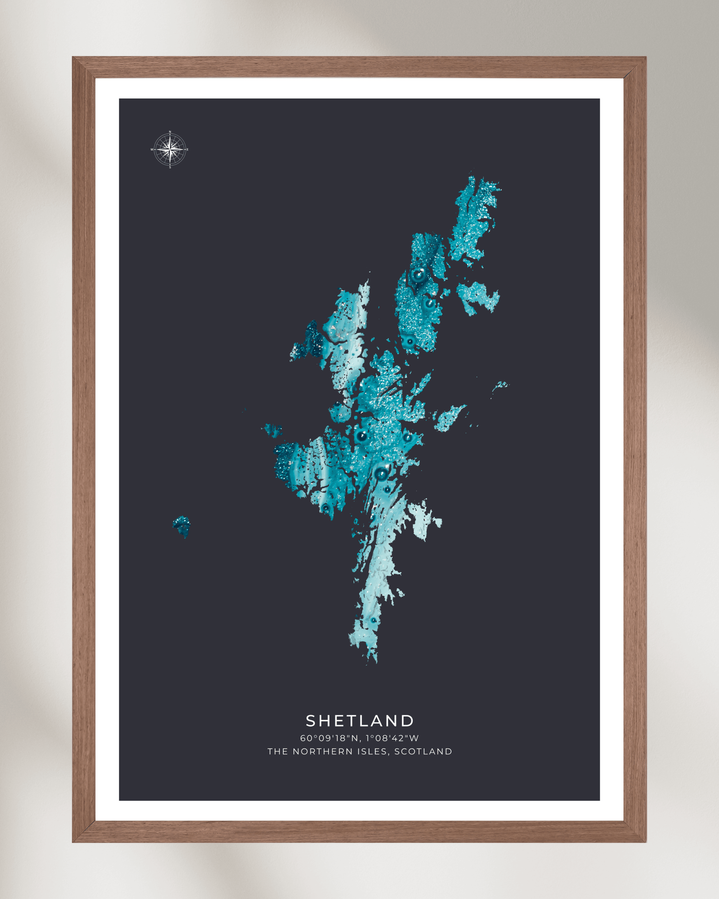 The Shetland Islands Poster - Fine Art Map