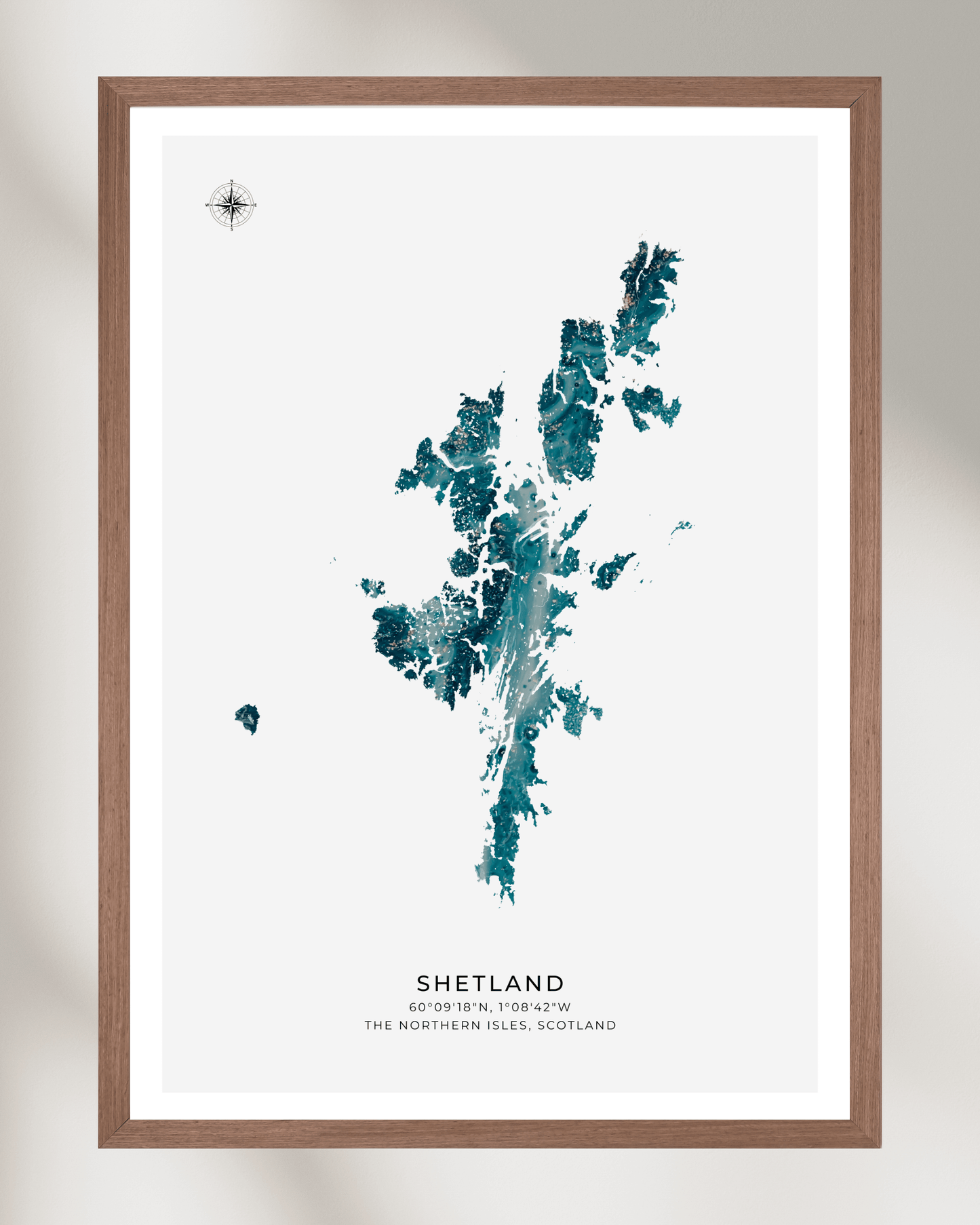 The Shetland Islands Poster - Fine Art Map