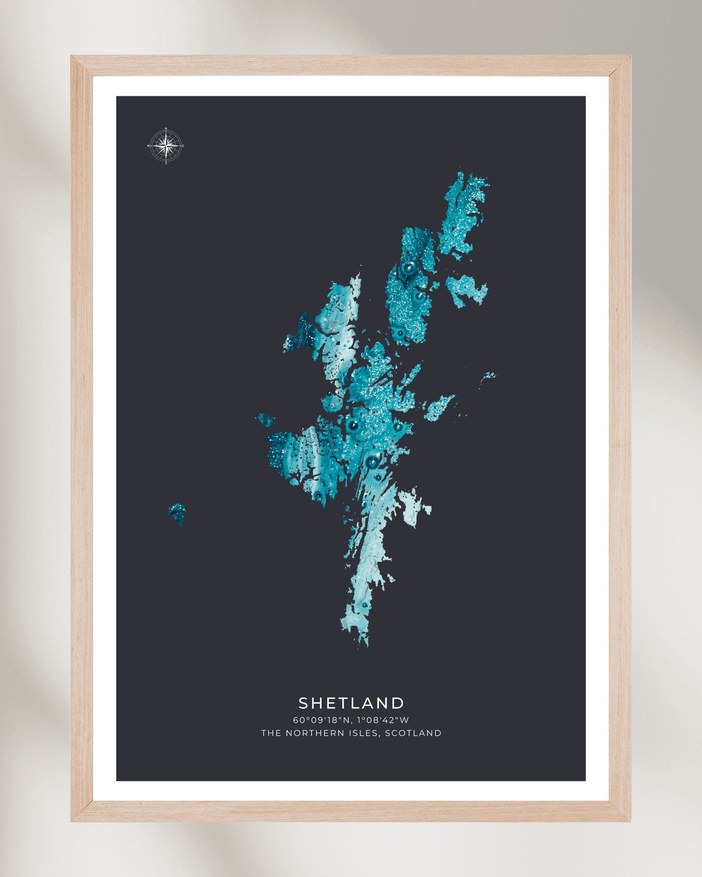 The Shetland Islands Poster - Fine Art Map