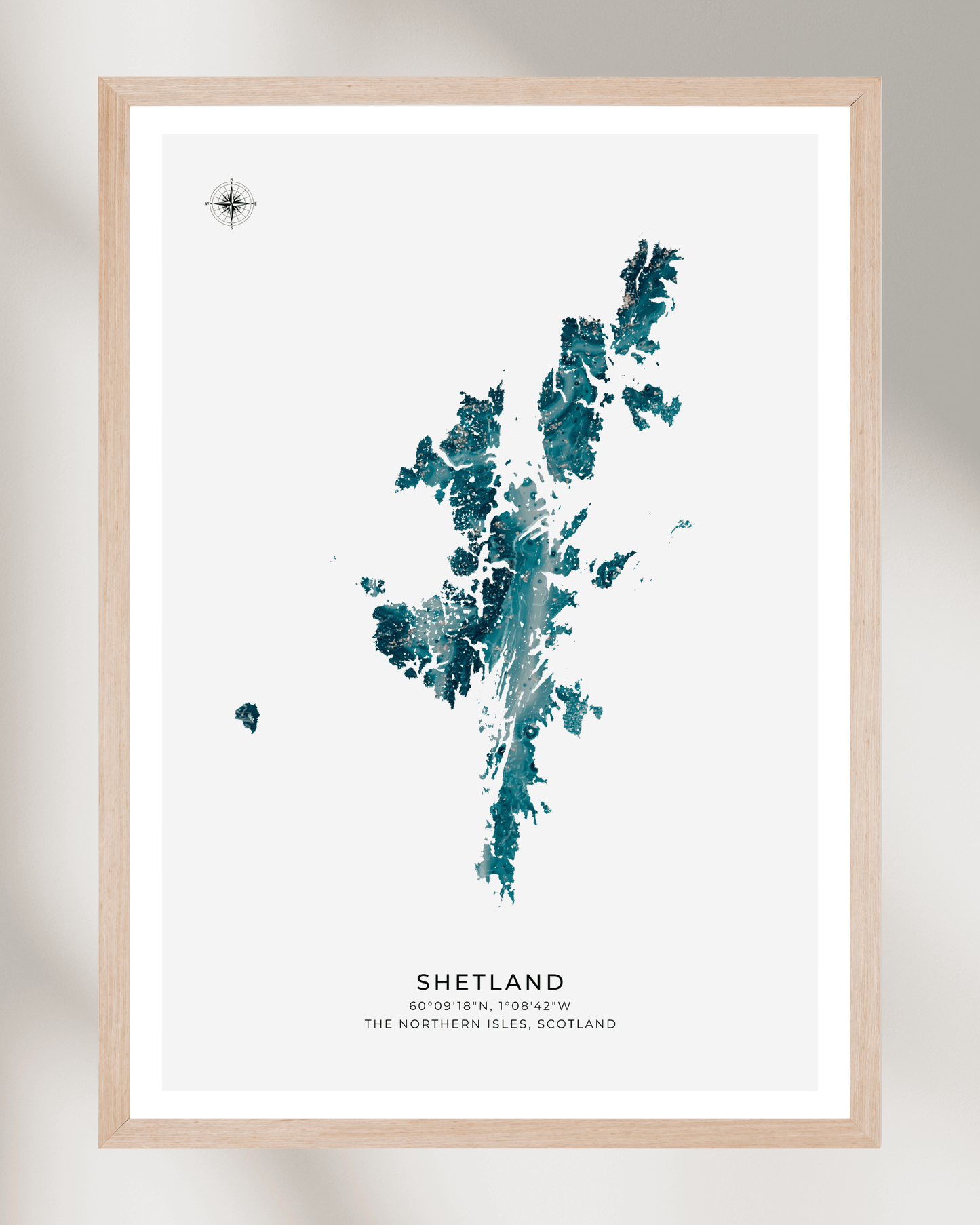 The Shetland Islands Poster - Fine Art Map