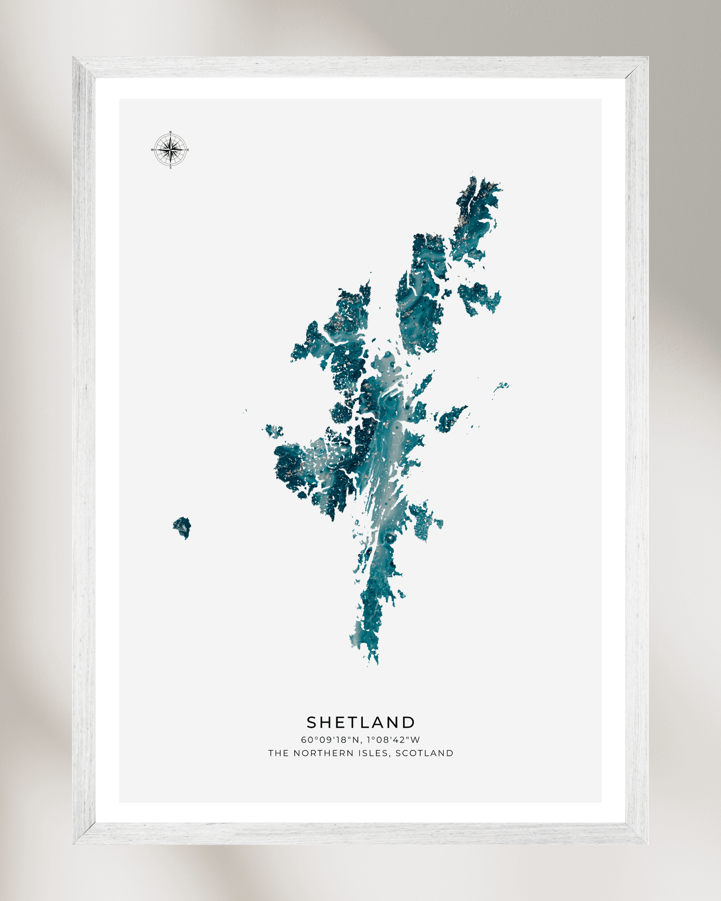 The Shetland Islands Poster - Fine Art Map