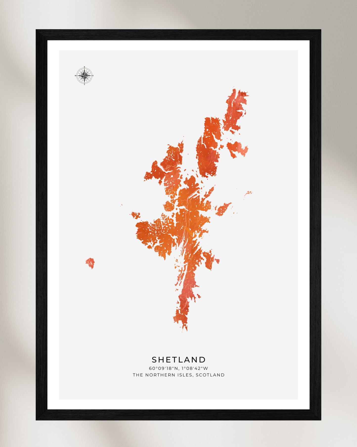 The Shetland Islands Poster - Fine Art Map