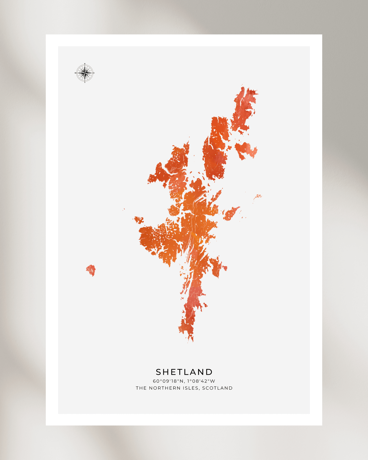 The Shetland Islands Poster - Fine Art Map