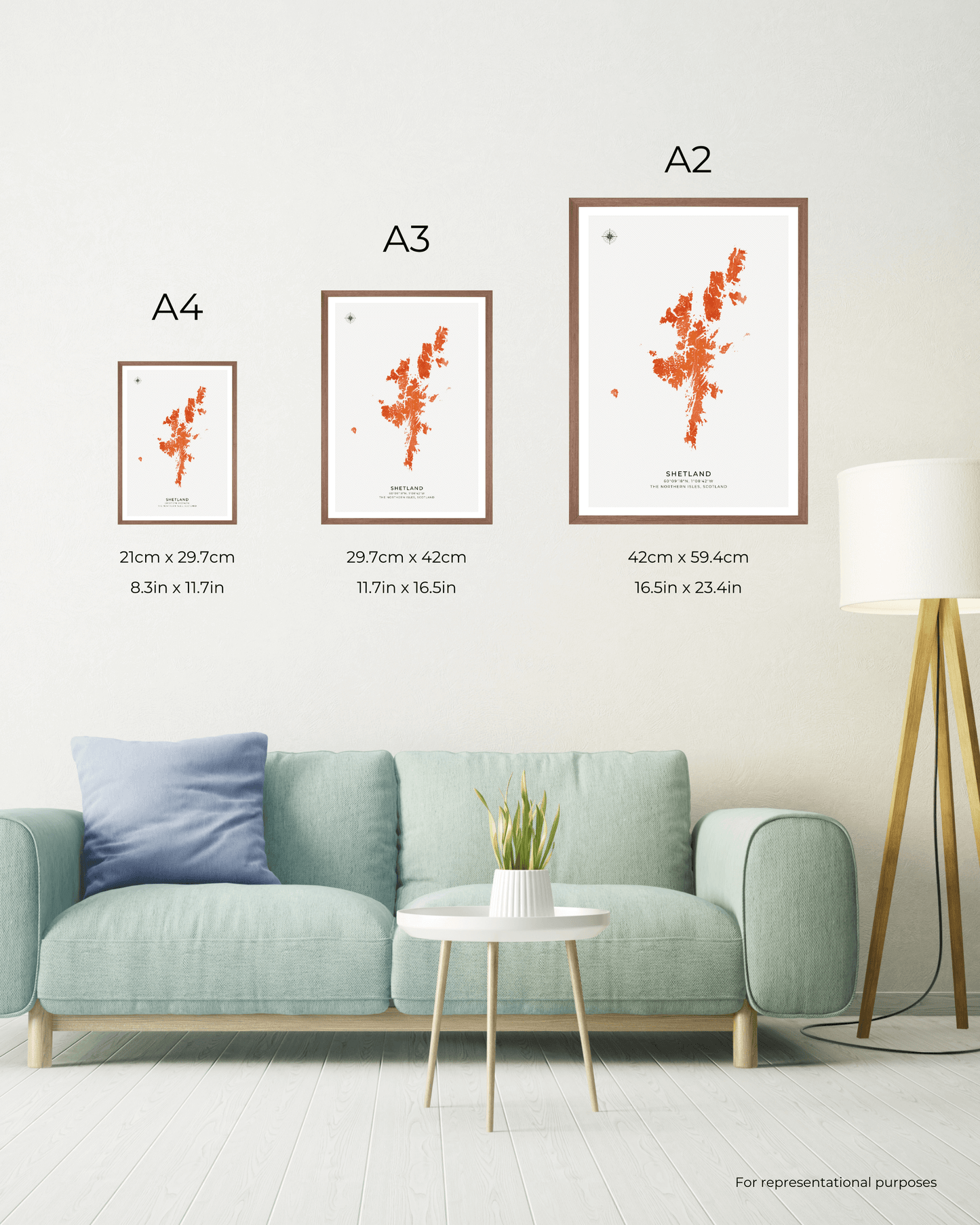 The Shetland Islands Poster - Fine Art Map
