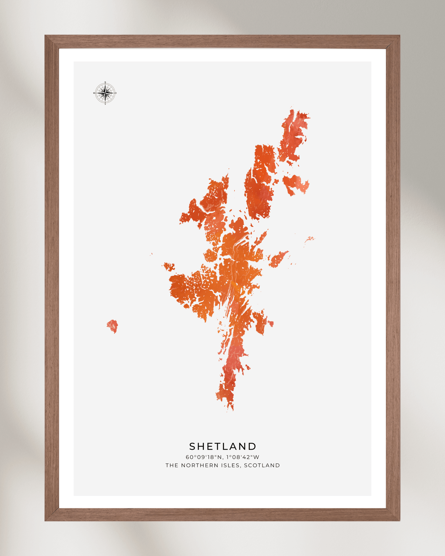 The Shetland Islands Poster - Fine Art Map