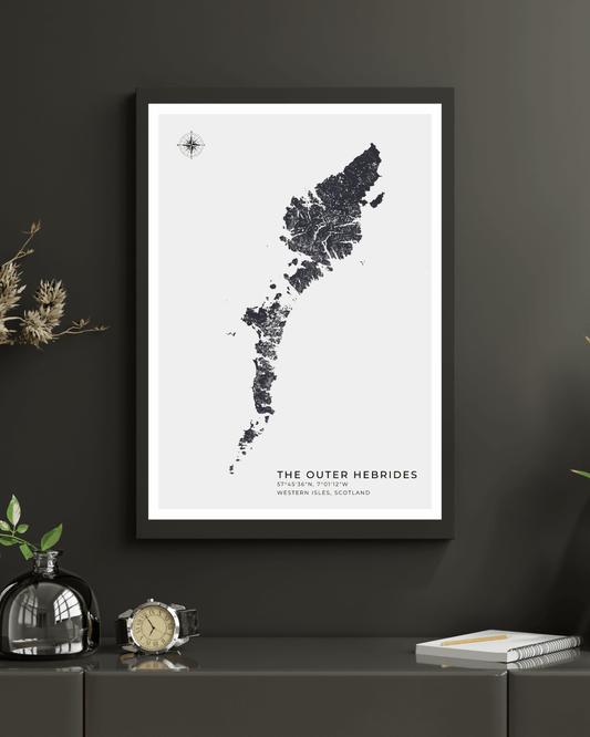 Outer Hebrides / Western Isles - Fine Art Map