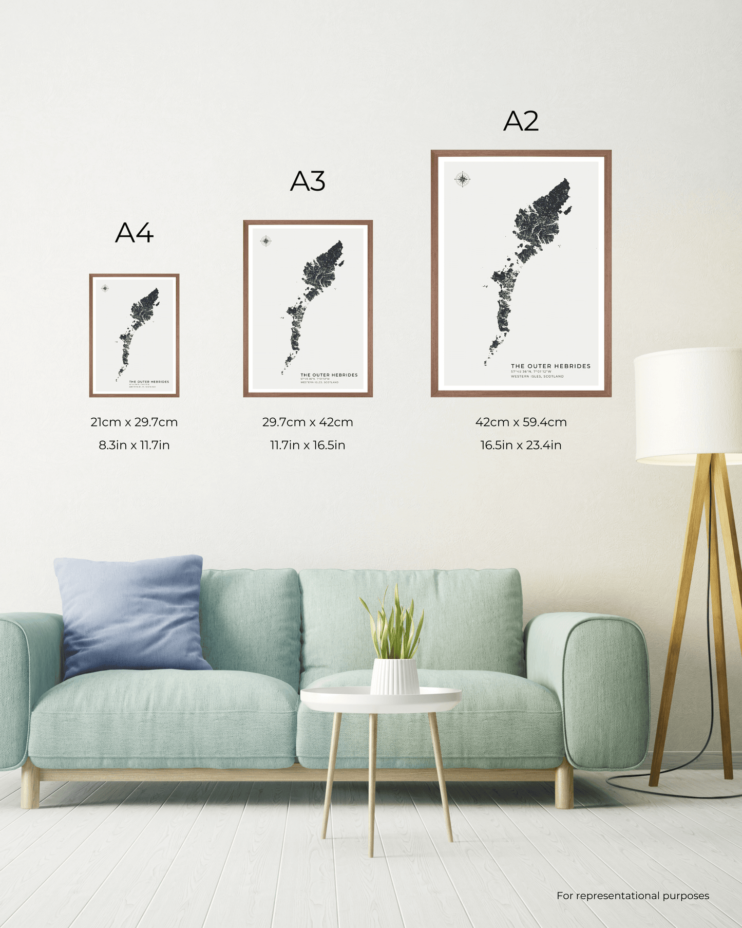 Outer Hebrides / Western Isles - Fine Art Map