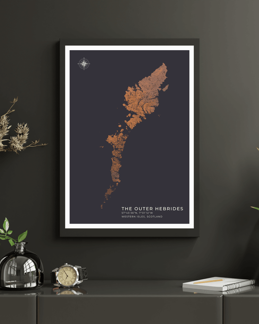 The Outer Hebrides / Western Isles - Fine Art Topographical Map