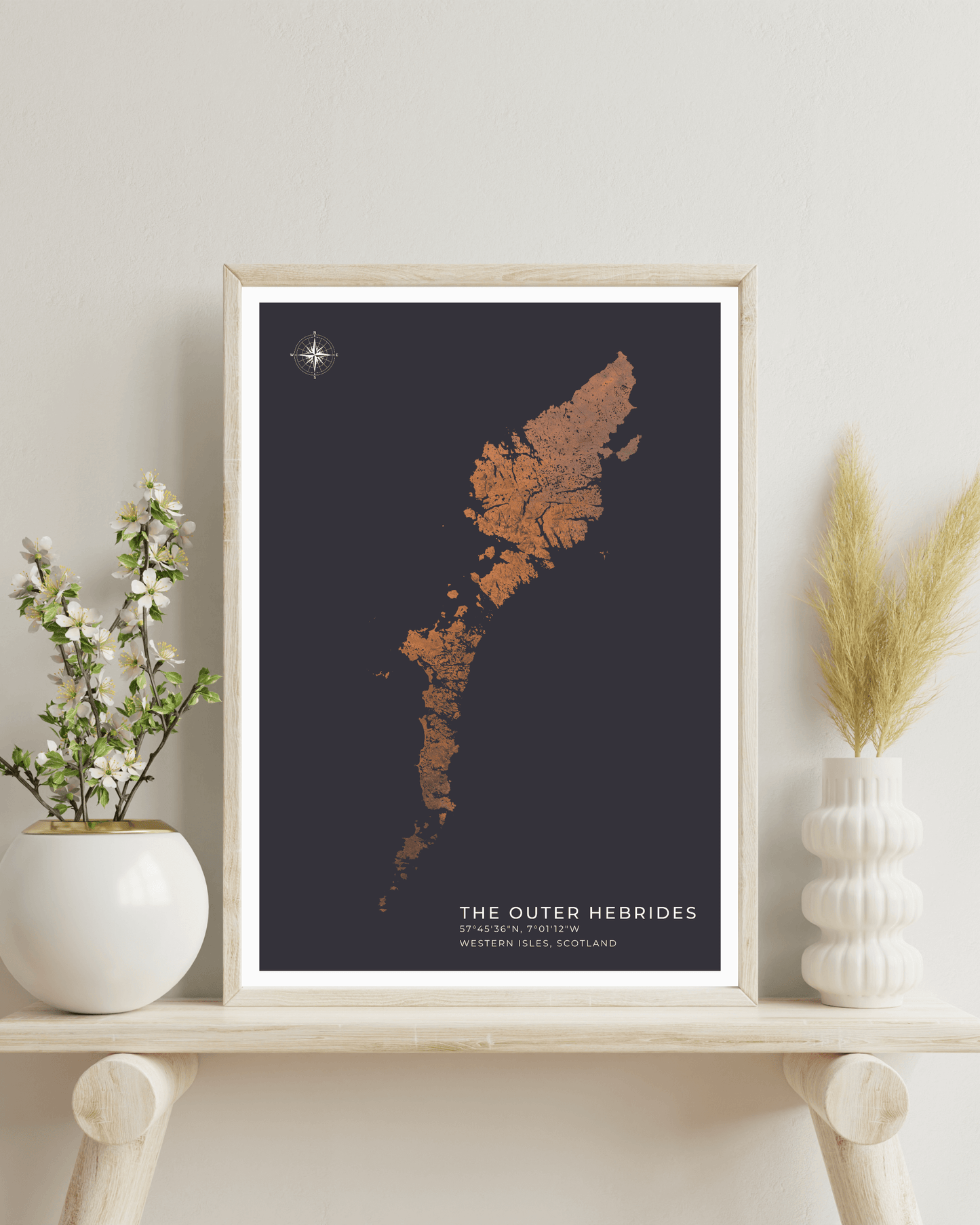 The Outer Hebrides / Western Isles - Fine Art Topographical Map