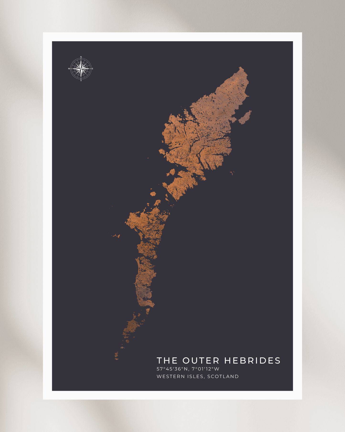 The Outer Hebrides / Western Isles - Fine Art Topographical Map