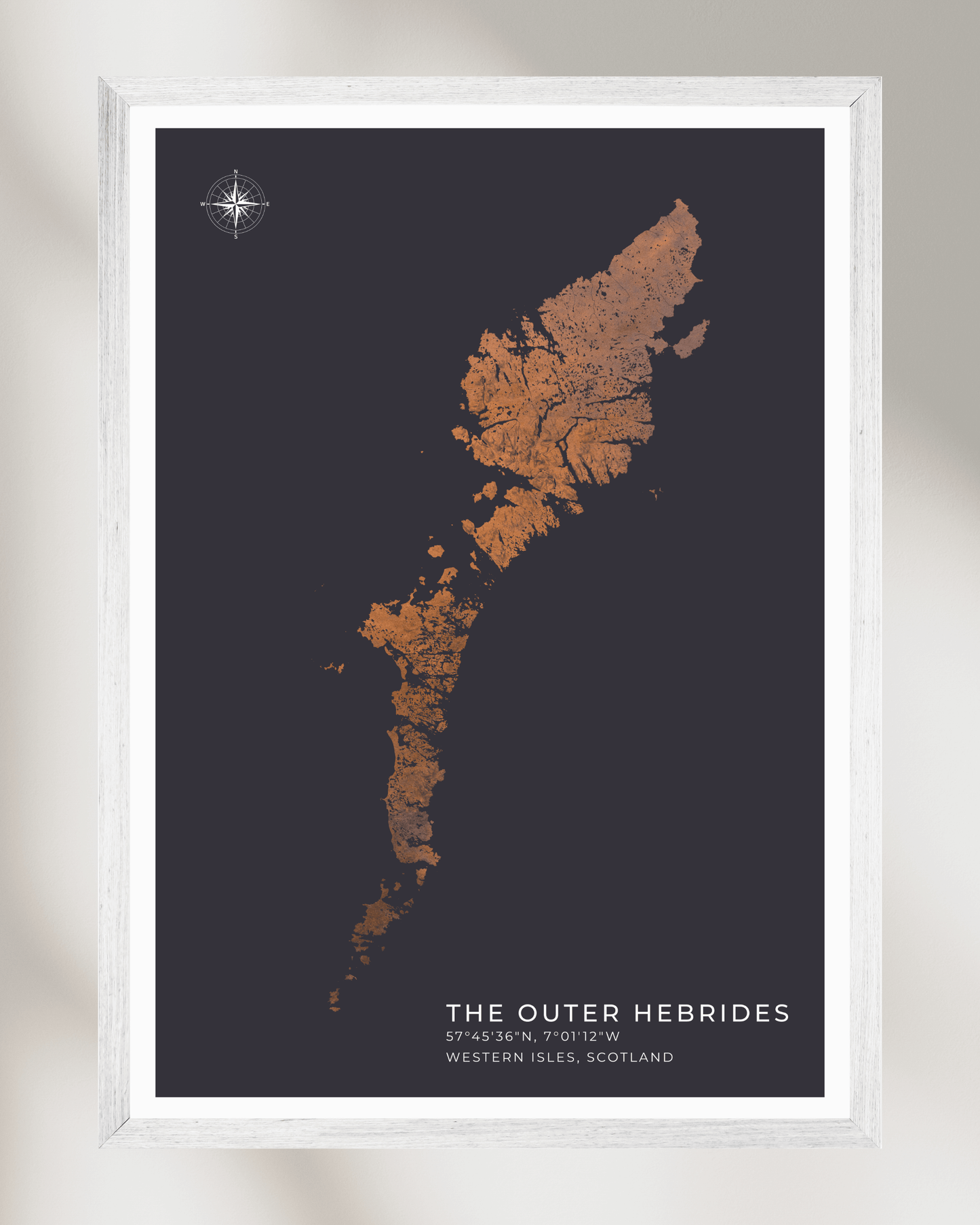 The Outer Hebrides / Western Isles - Fine Art Topographical Map