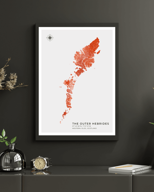 Outer Hebrides / Western Isles - Fine Art Watercolour Map