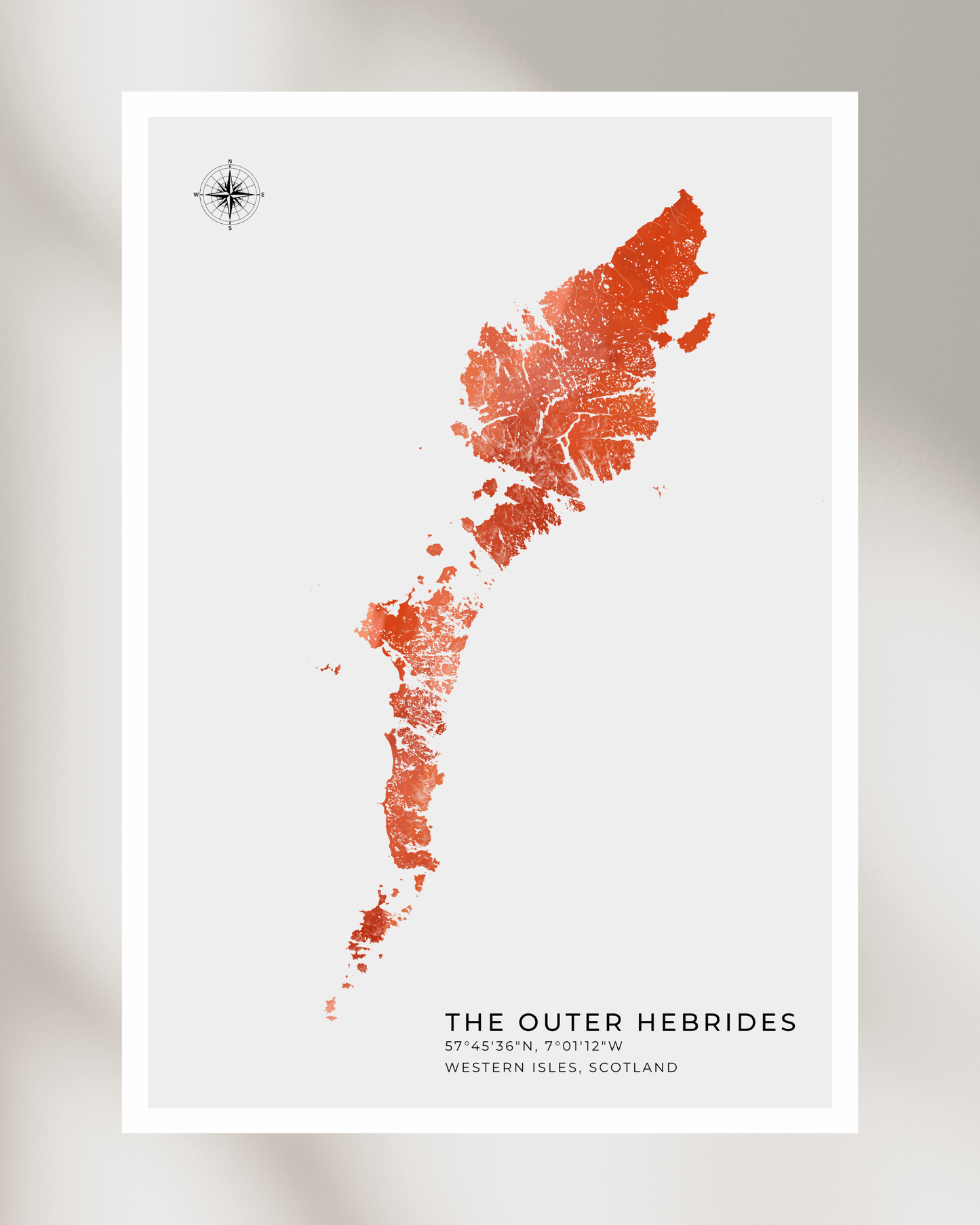 Outer Hebrides / Western Isles - Fine Art Watercolour Map