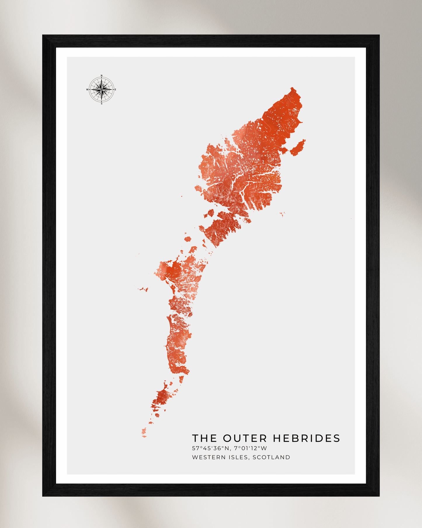 Outer Hebrides / Western Isles - Fine Art Watercolour Map