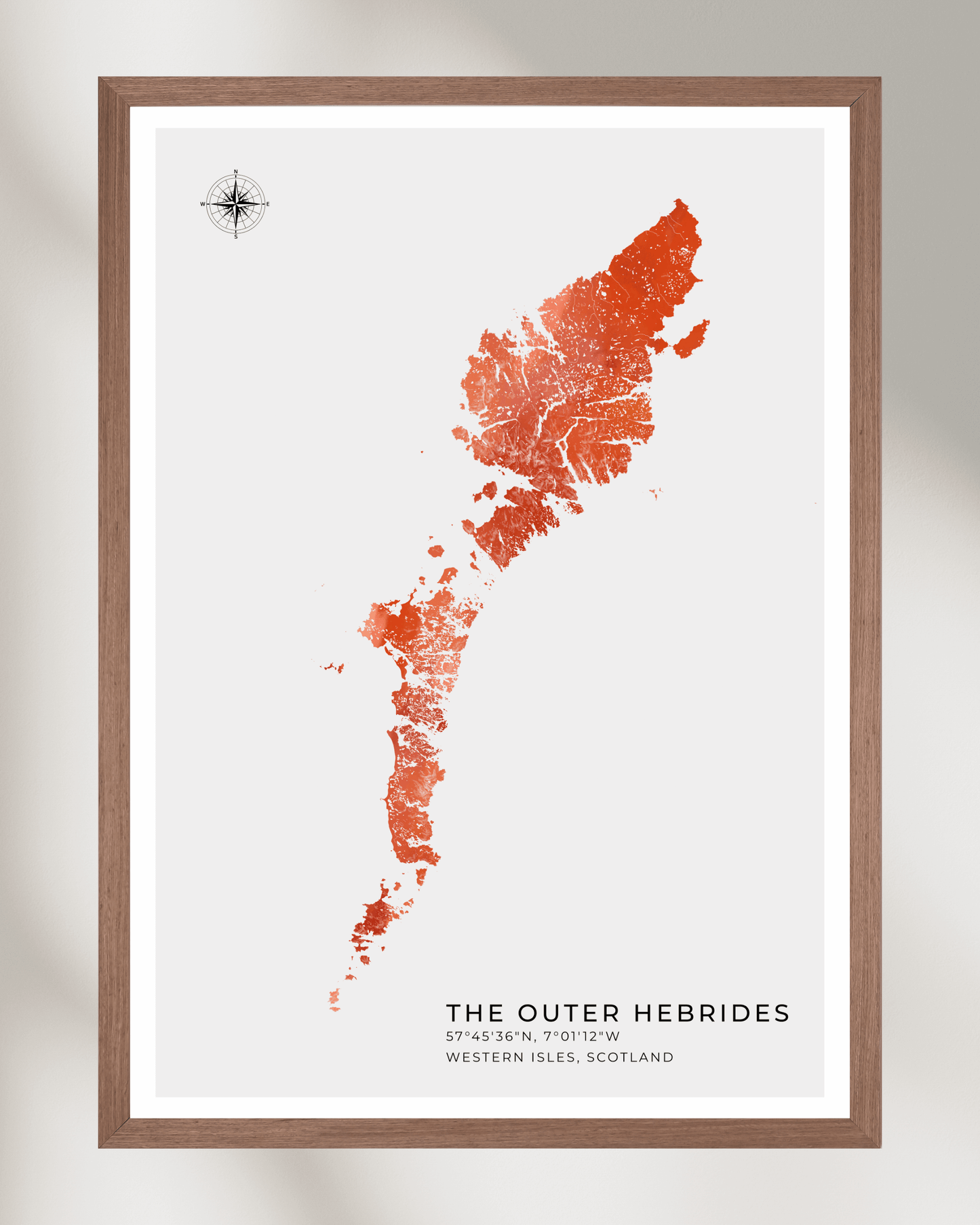 Outer Hebrides / Western Isles - Fine Art Watercolour Map