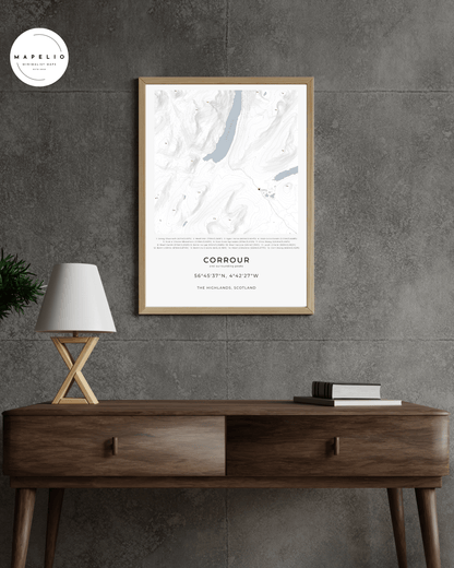 Corrour & surrounding peaks -  Fine Art Map Poster