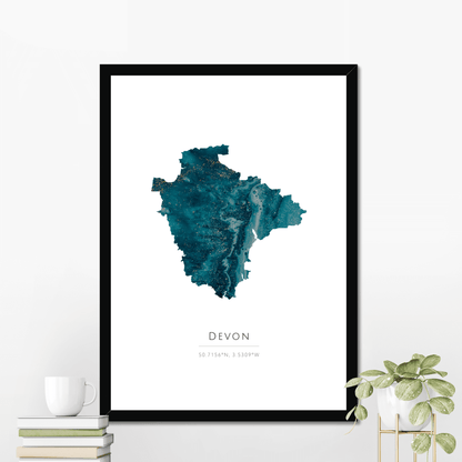 Map of Devon -  Fine Art Print