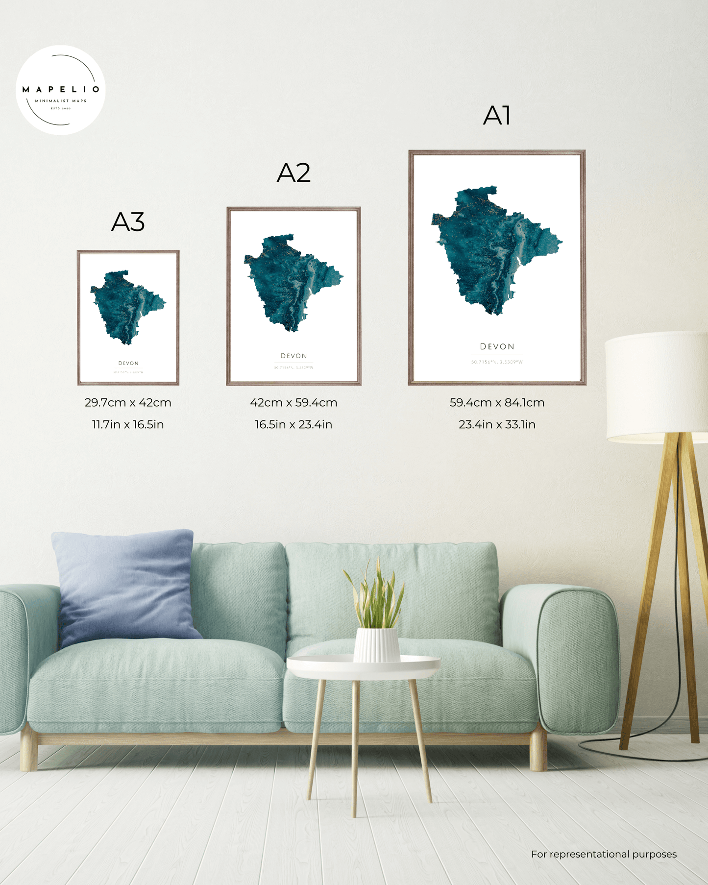 Map of Devon -  Fine Art Print