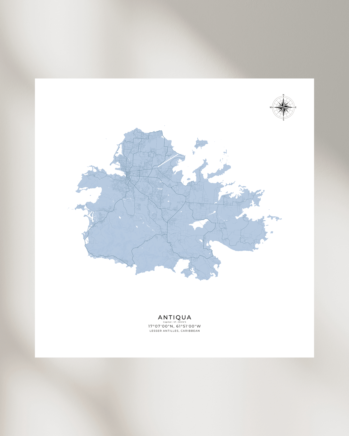 Antiqua - Fine Art Map Print