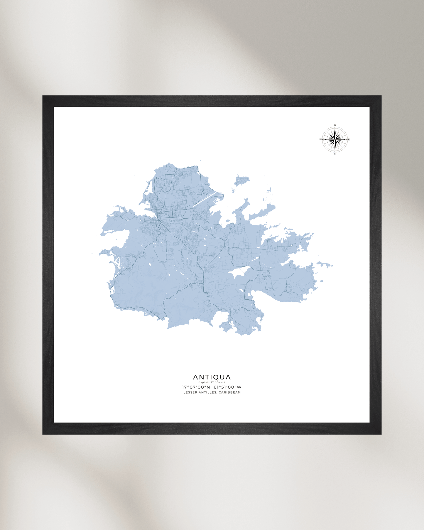 Antiqua - Fine Art Map Print