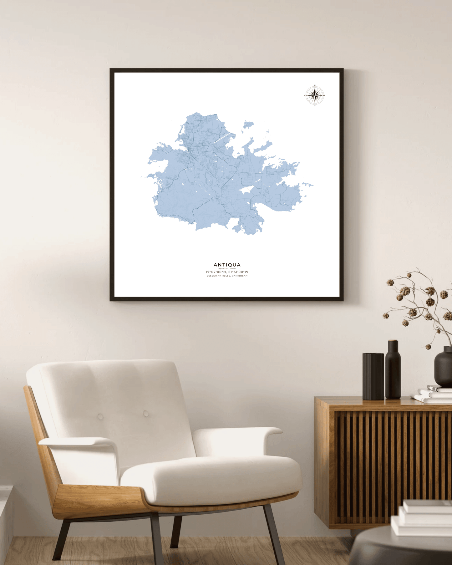 Antiqua - Fine Art Map Print