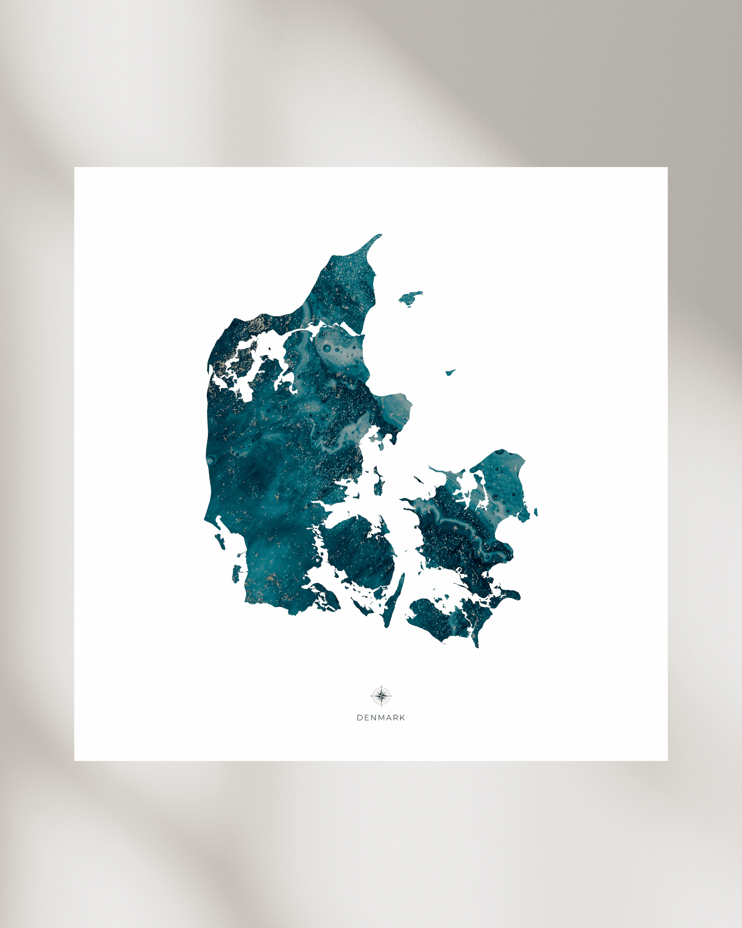Map of Denmark -  Fine Art Print