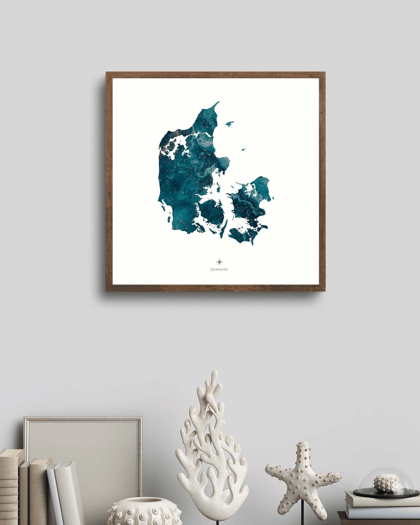 Map of Denmark -  Fine Art Print