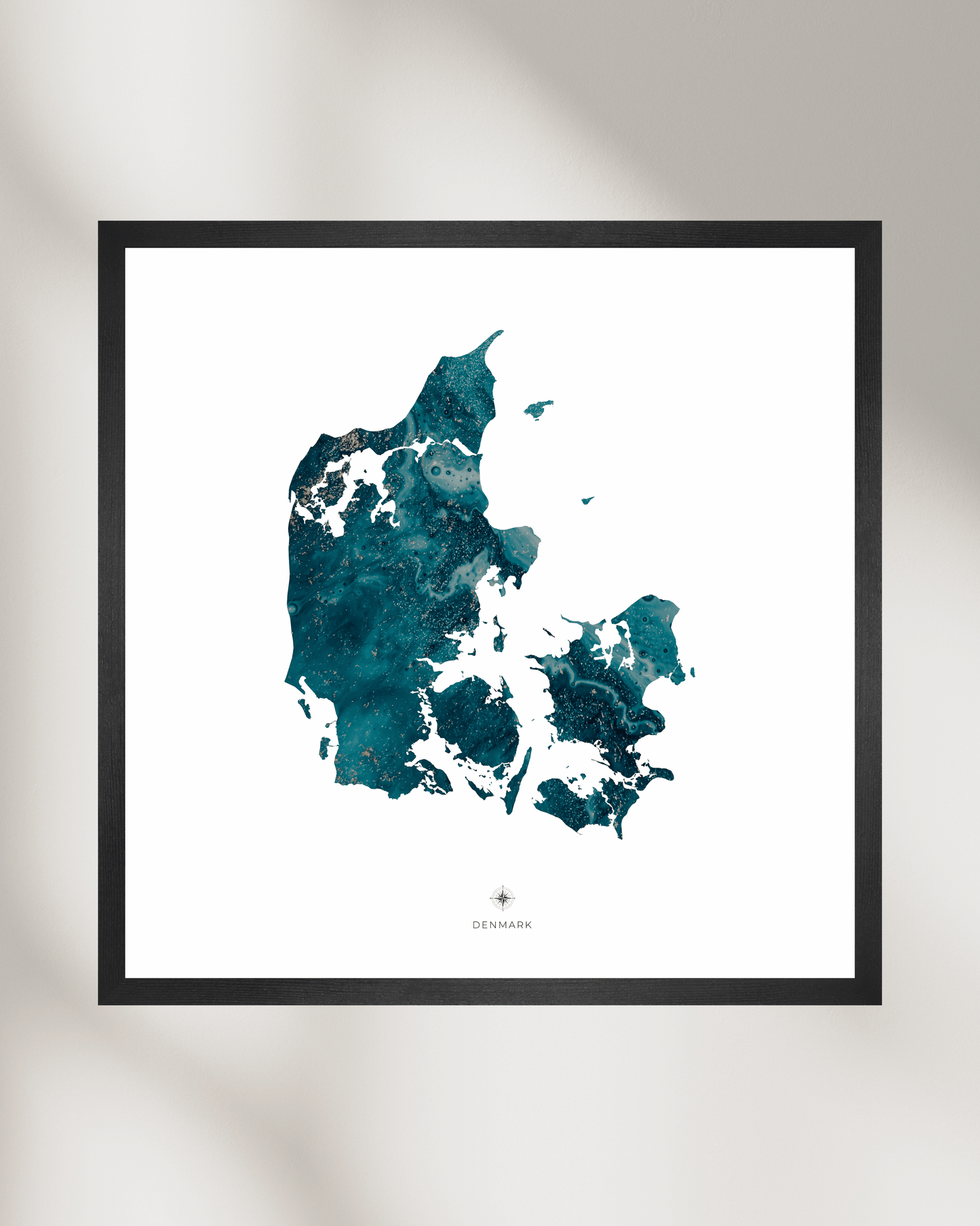 Map of Denmark -  Fine Art Print