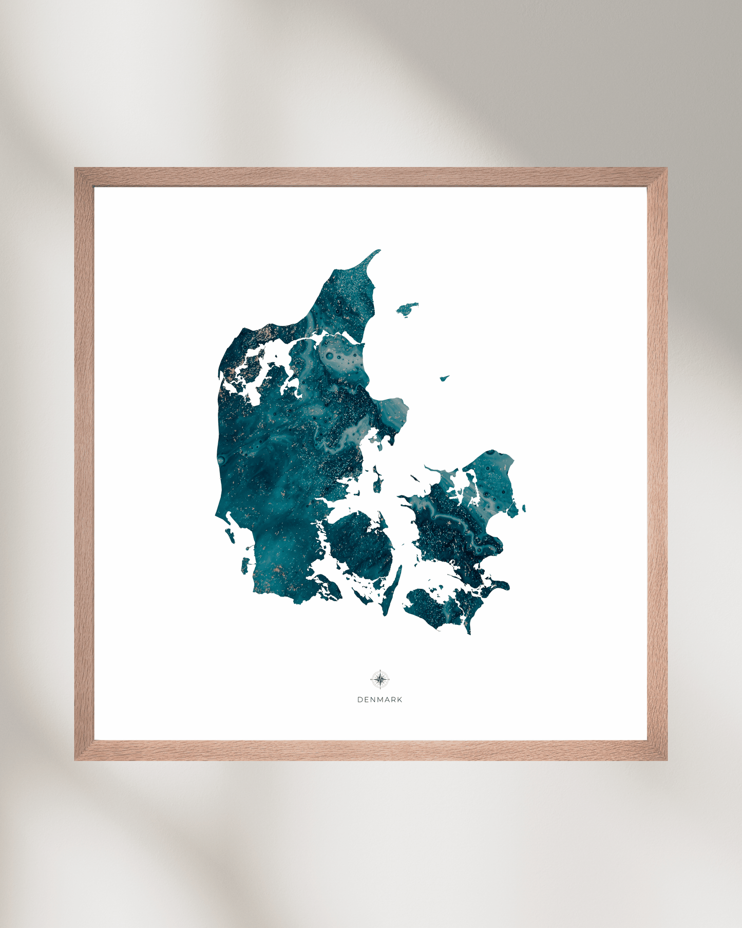 Map of Denmark -  Fine Art Print