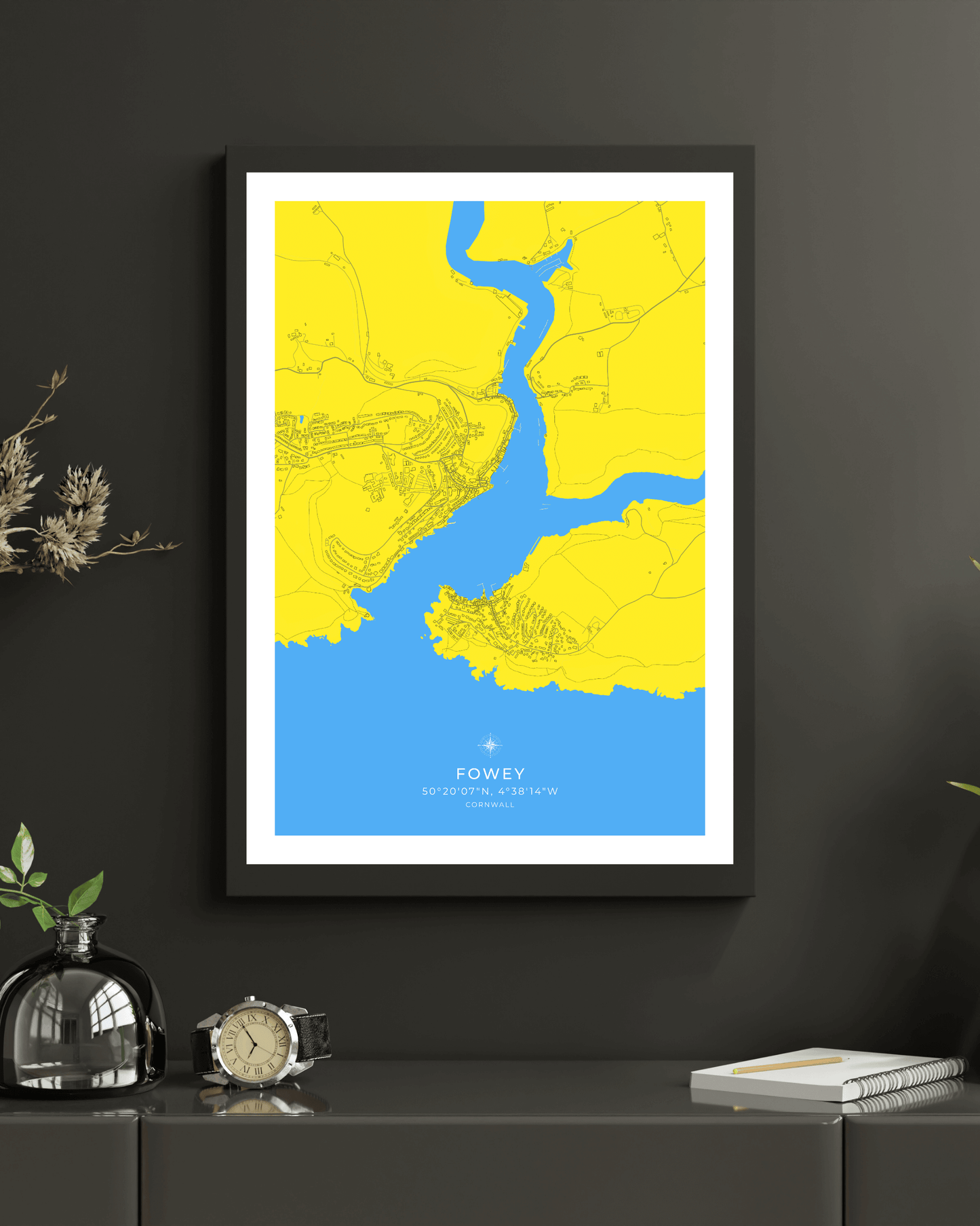 Coastal Map of Fowey - Cornish Seaside