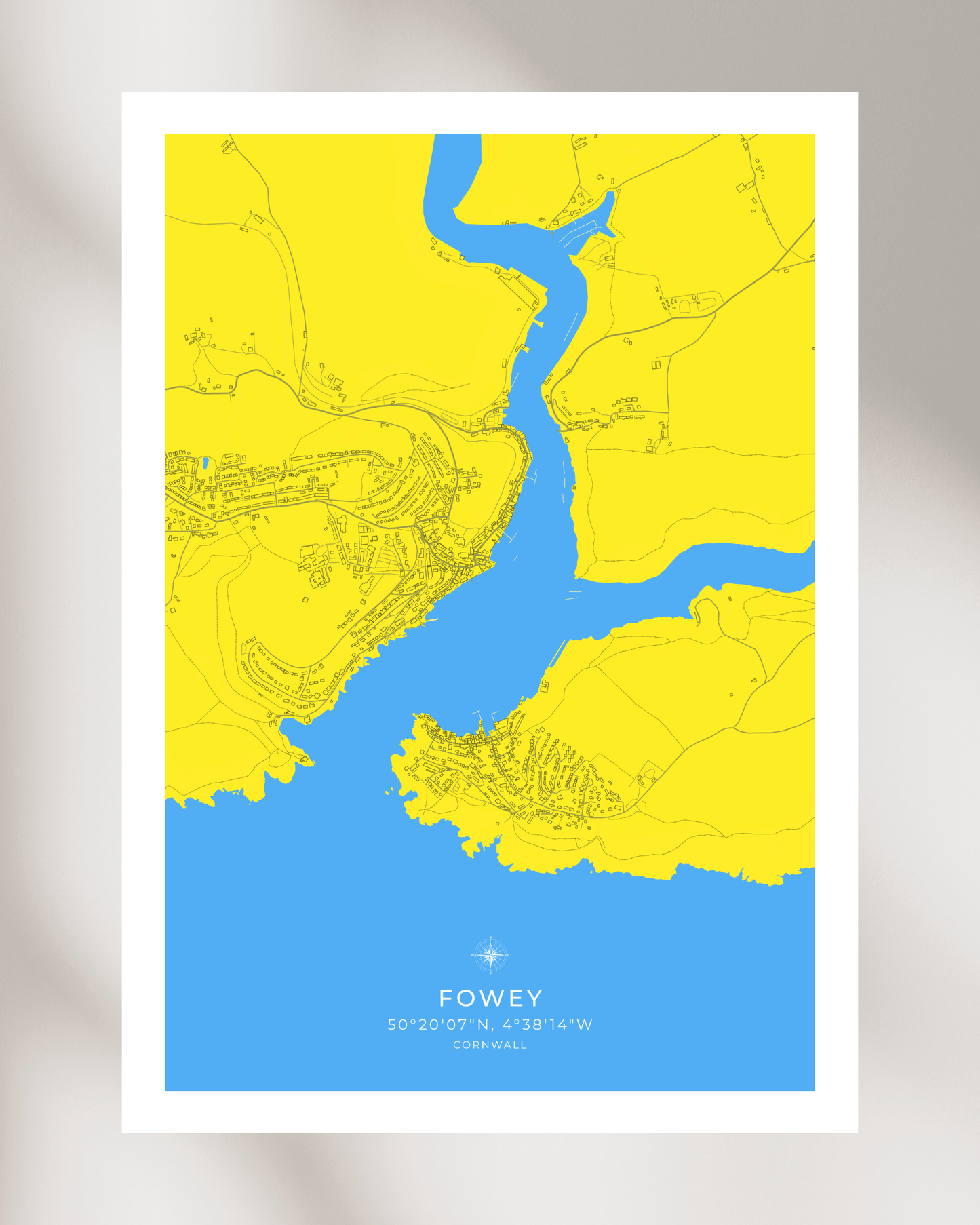 Coastal Map of Fowey - Cornish Seaside