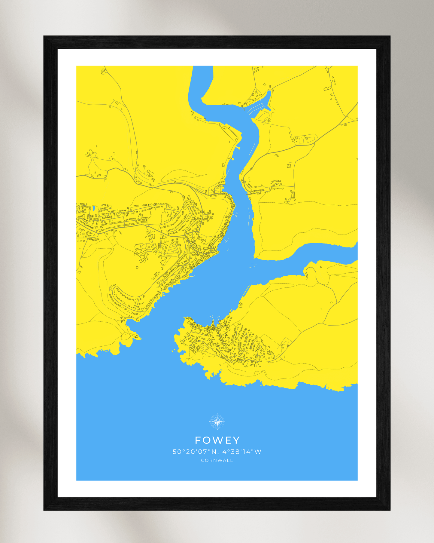 Coastal Map of Fowey - Cornish Seaside