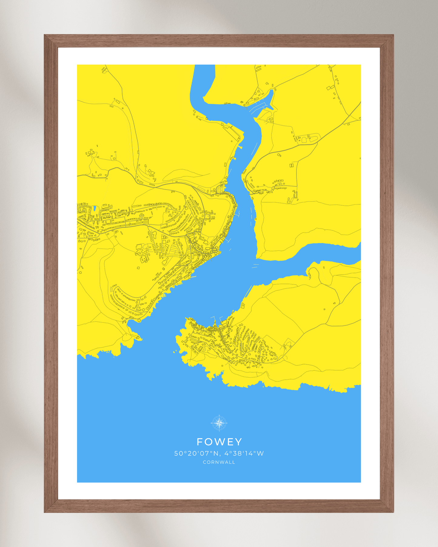 Coastal Map of Fowey - Cornish Seaside