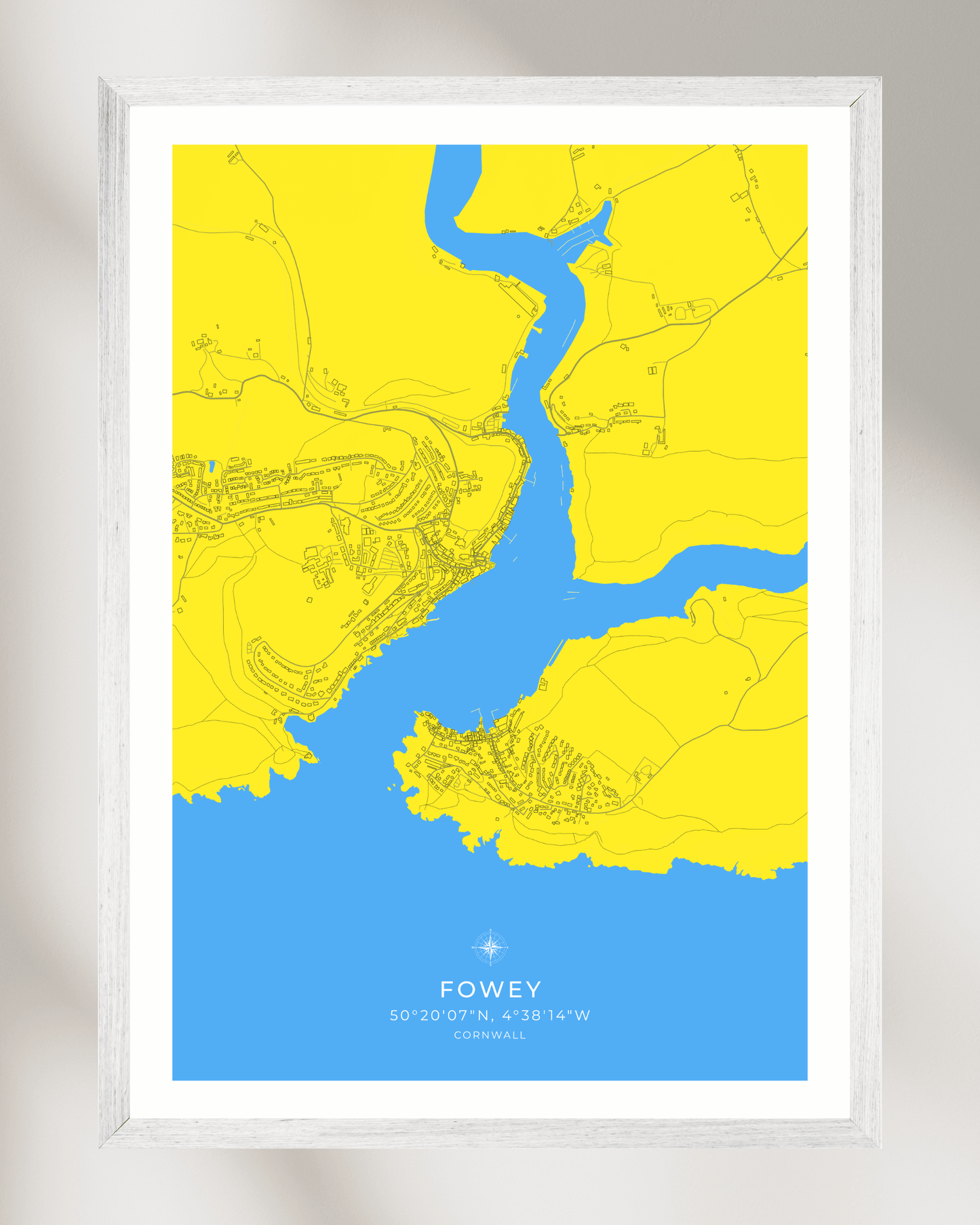 Coastal Map of Fowey - Cornish Seaside