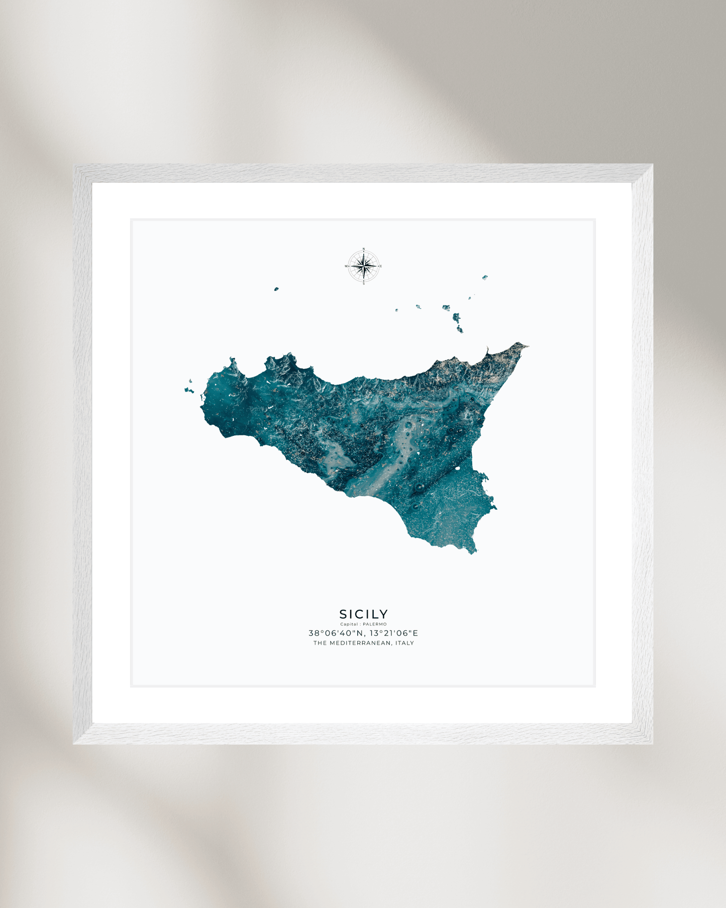 Sicily - Fine Art Map - OIl