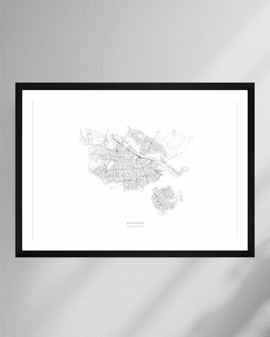 Amsterdam - City Map - Minimalist Fine Art Print
