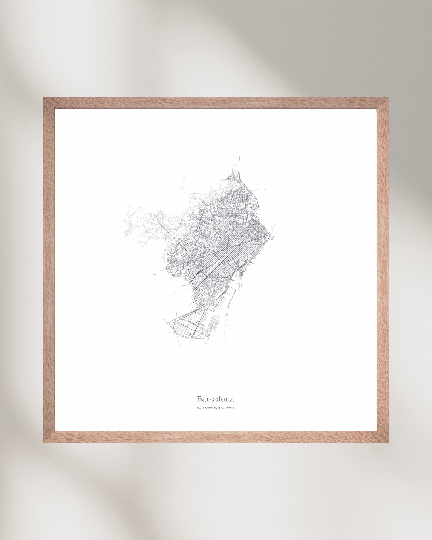 Barcelona - Minimalist City Map - Fine Art Print