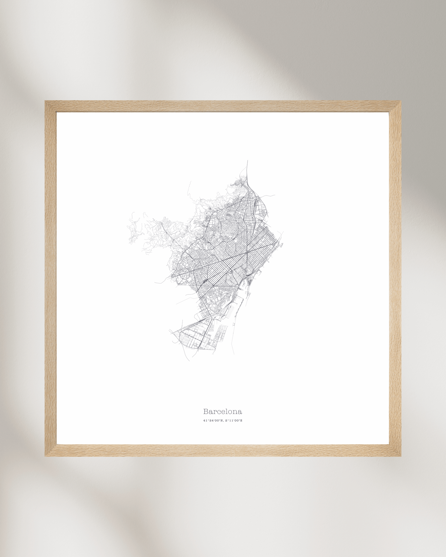 Barcelona - Minimalist City Map - Fine Art Print