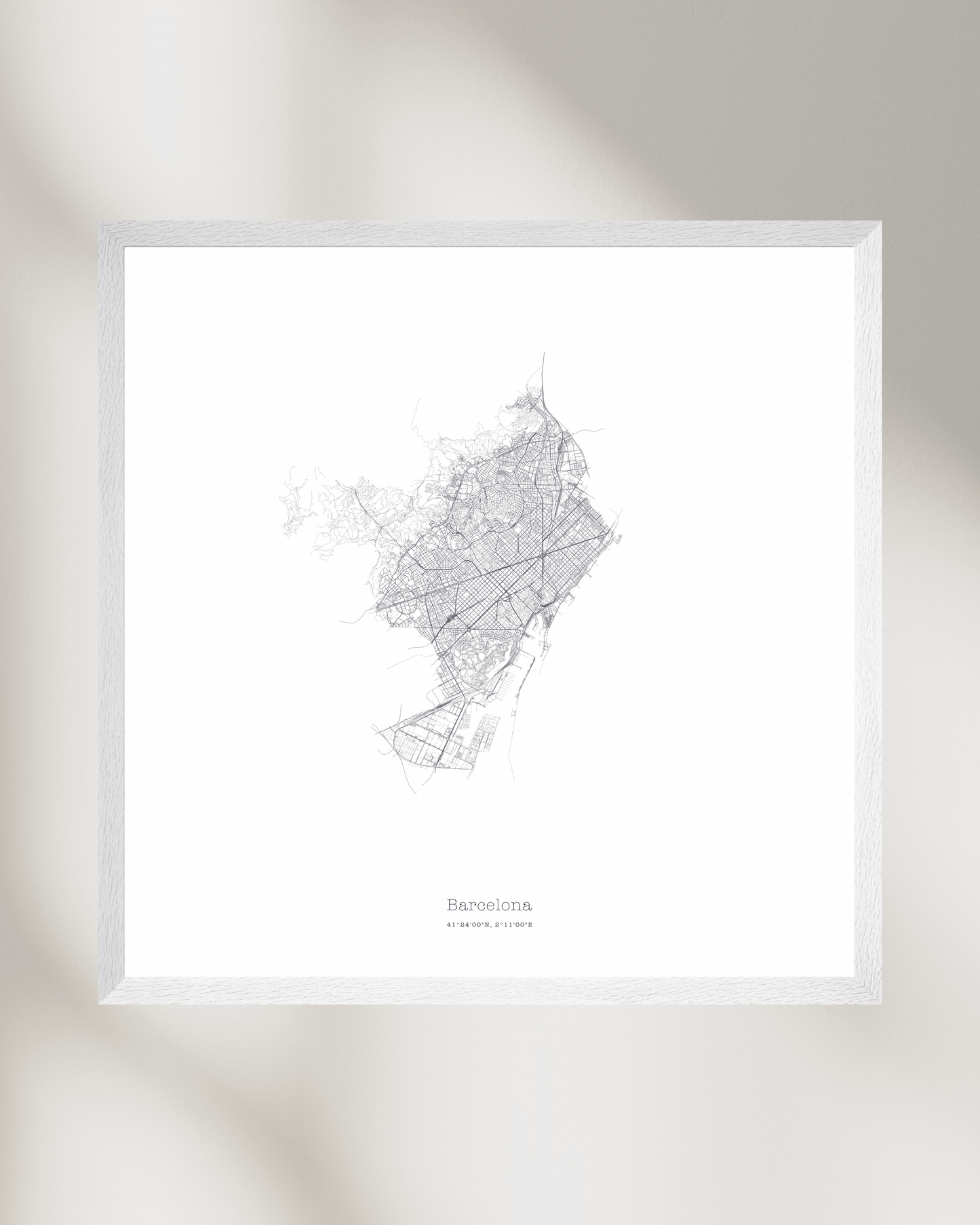 Barcelona - Minimalist City Map - Fine Art Print