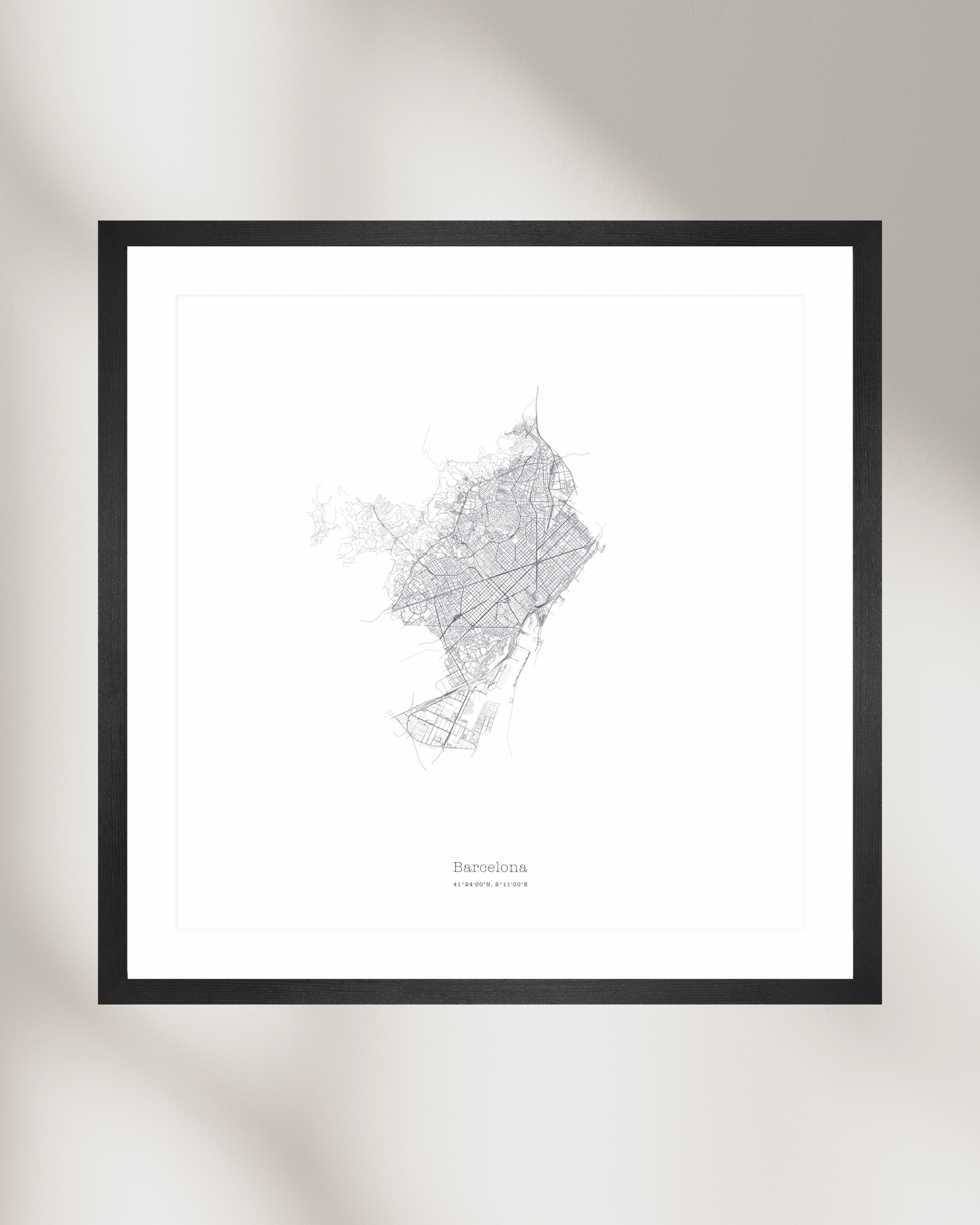 Barcelona - Minimalist City Map - Fine Art Print