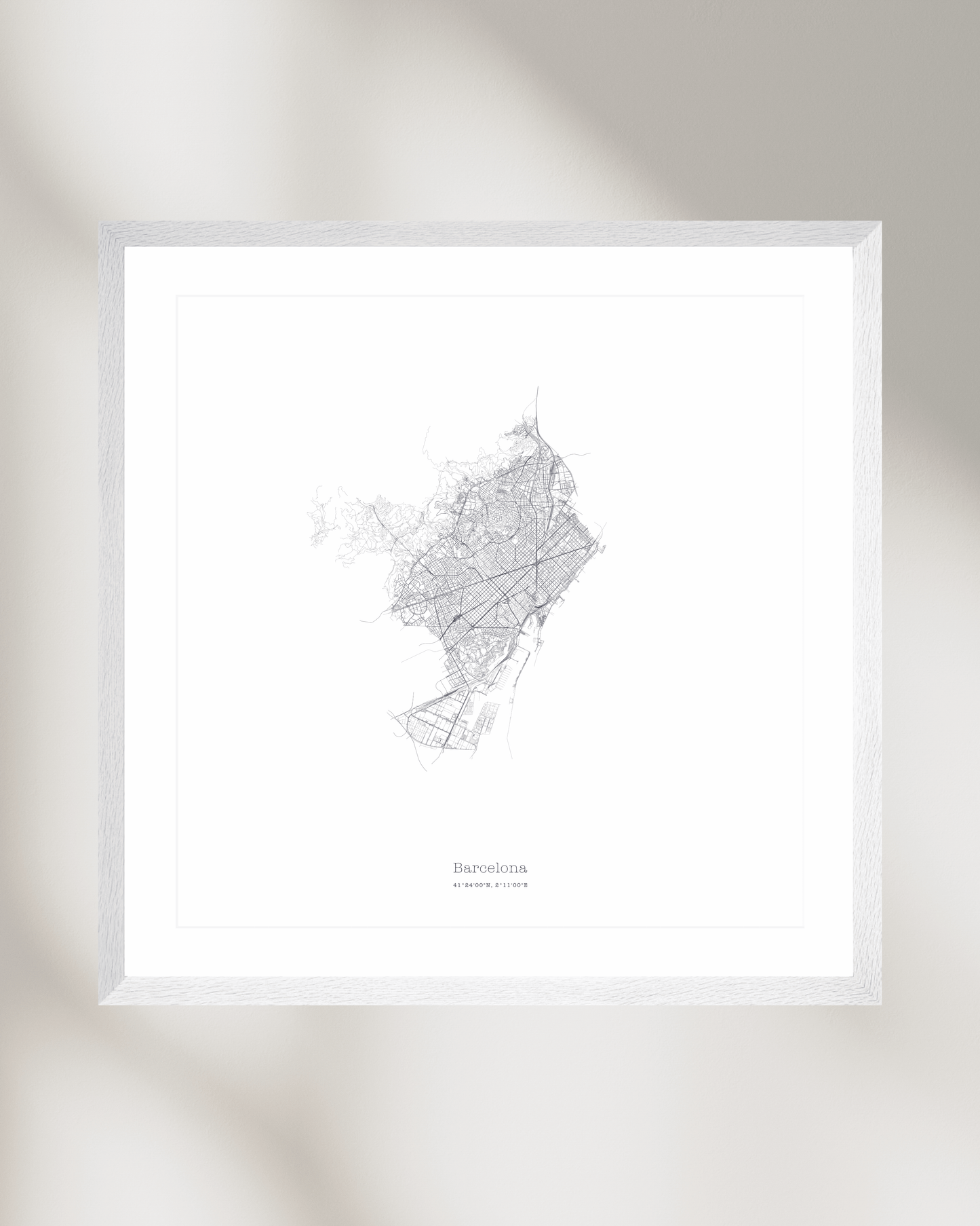 Barcelona - Minimalist City Map - Fine Art Print