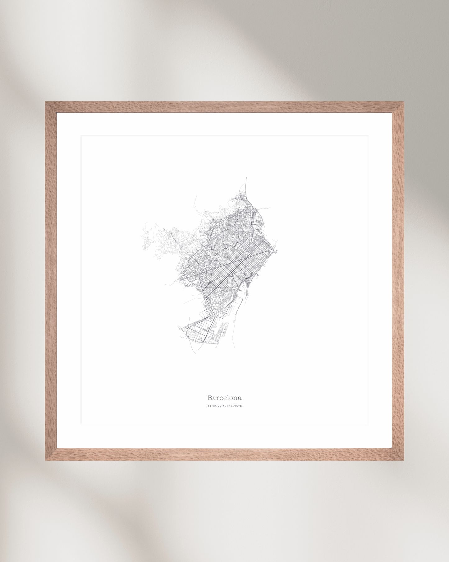 Barcelona - Minimalist City Map - Fine Art Print