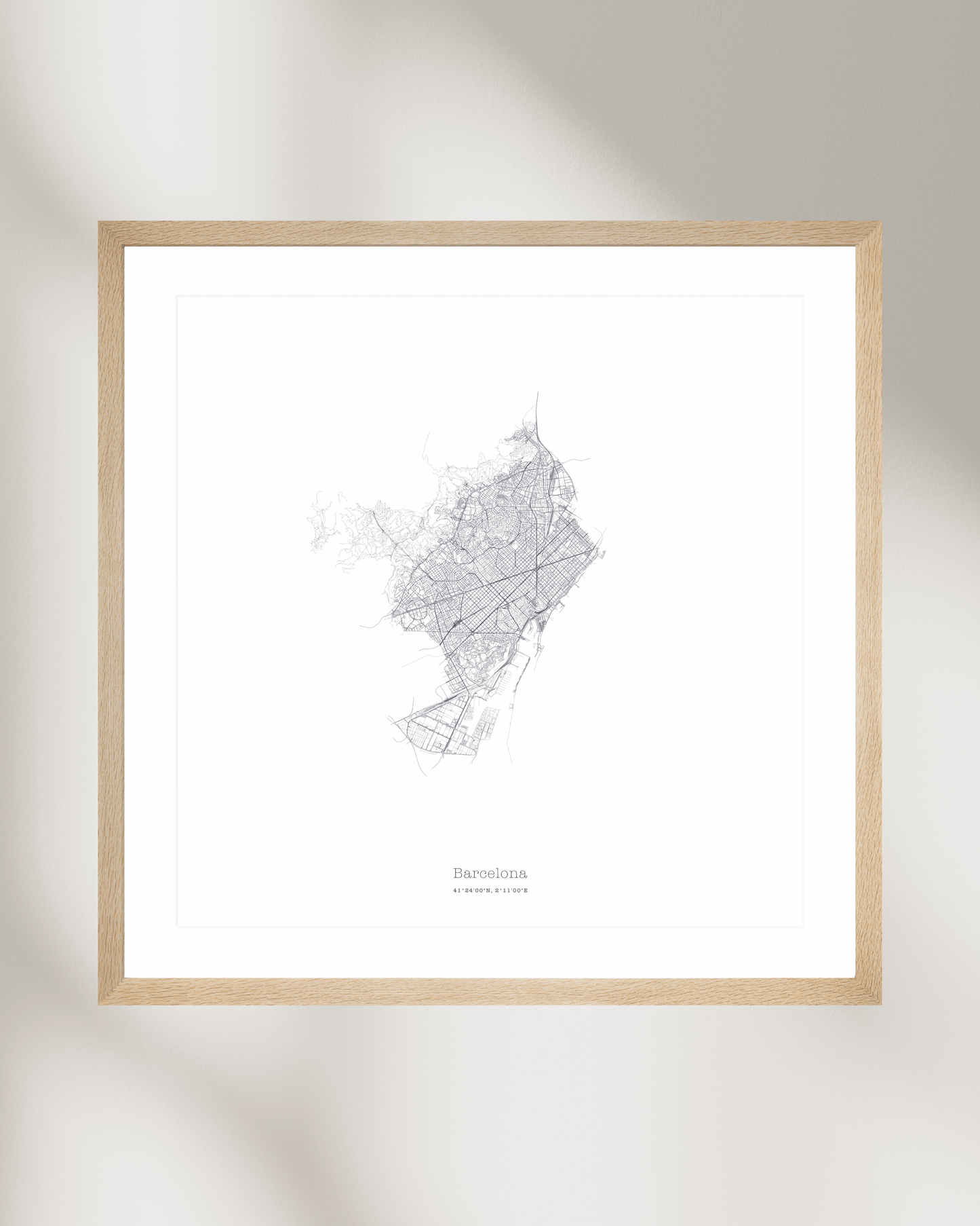 Barcelona - Minimalist City Map - Fine Art Print