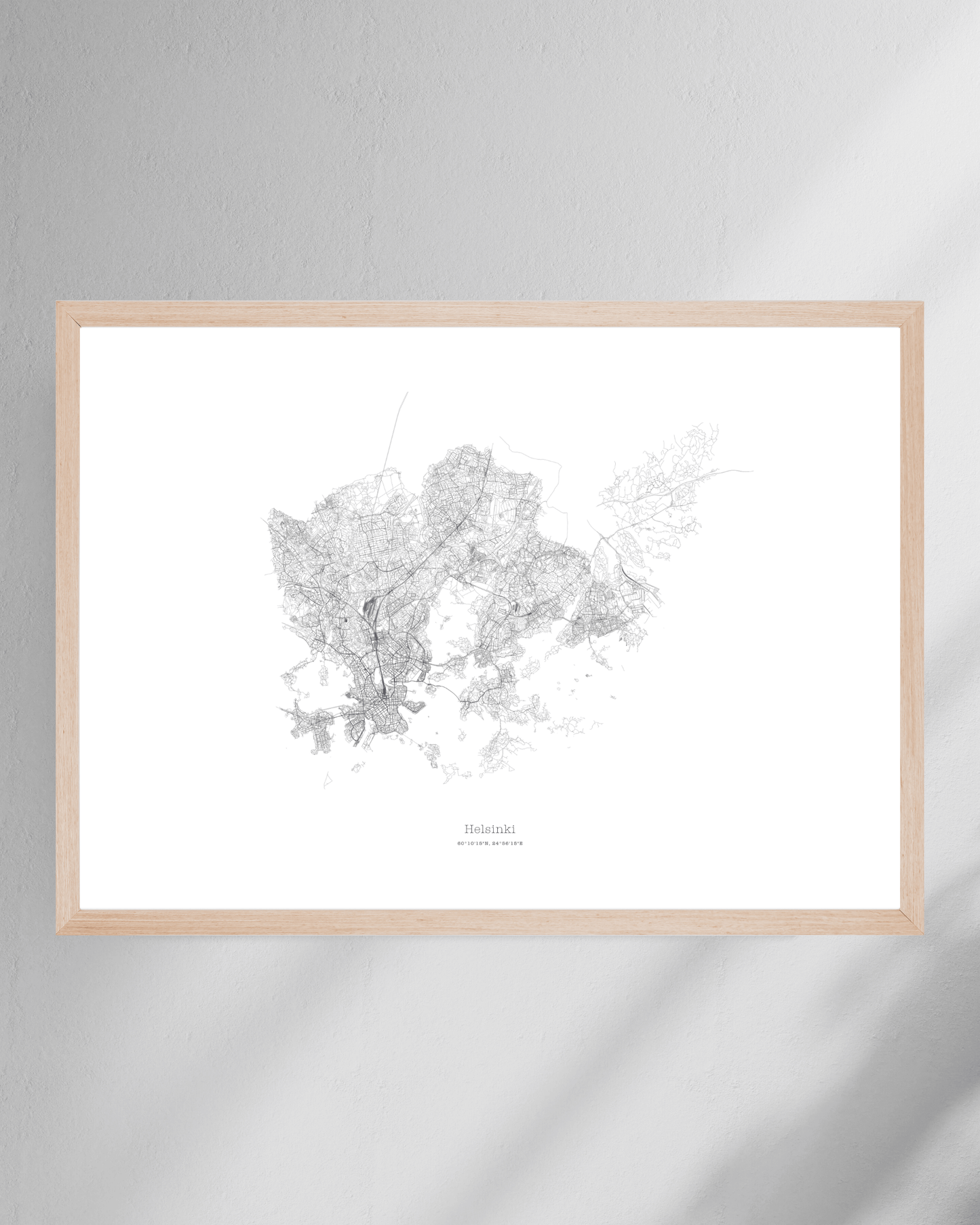 Helsinki - City Map - Minimalist Fine Art Print