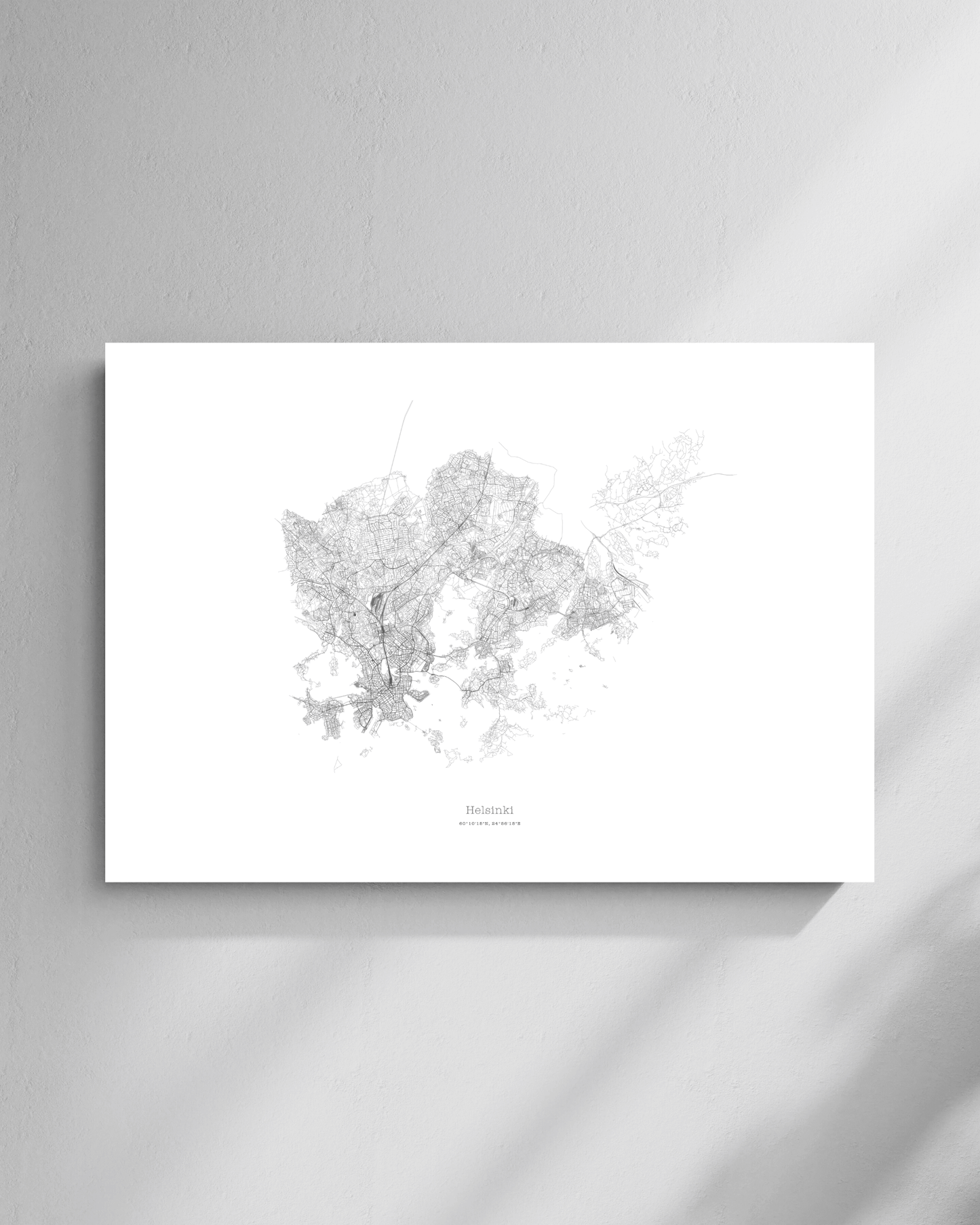 Helsinki - City Map - Minimalist Fine Art Print